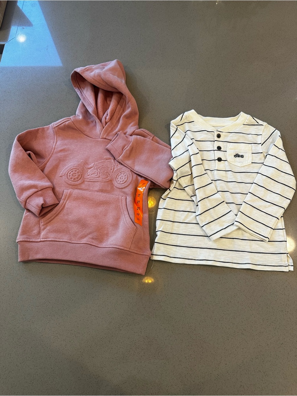 Brand New! Kids Headquarter 2 piece set: Pullover Hoodie & Long Sleeve Shirt 2T